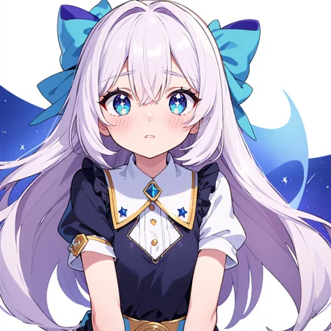 vtuber-halfbody、Bangs shorter than eyebrowasterpiece、Best Quality、Best illustrations、Super detailed、Upper Body、solo、1 girl、looking at the camera、upright、Arms at your sides、Beautiful detailed eyes、Concept Art、from the front、White background、Simple Backgroun...