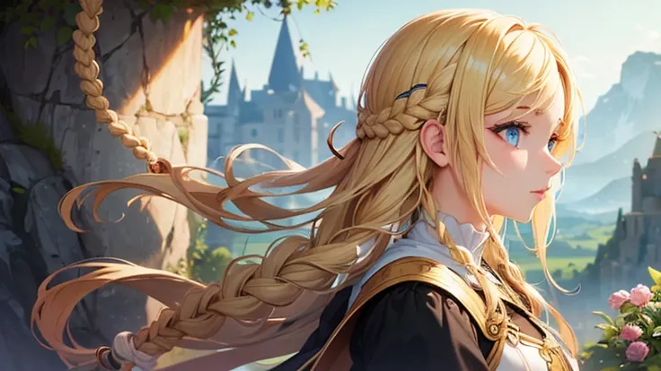 (beautiful),(Fantasy),(girl),(Blonde),(Braid),