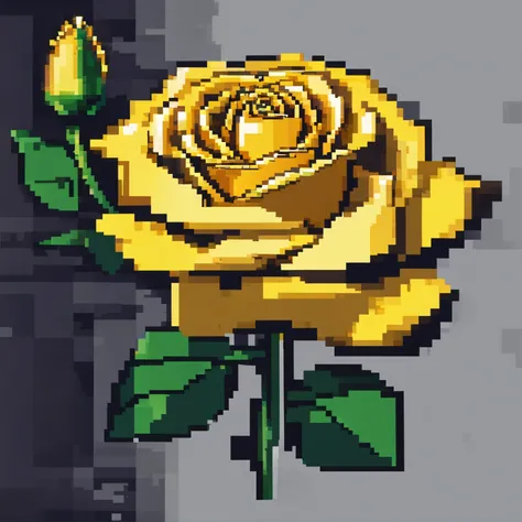 single yellow rose, bloom , cyberpunk art style, dark, dramatic, 