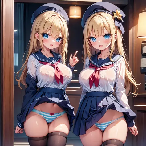 (cute eyes:1.2), (sparkling eyes:1.2),highest quality,wonderful,finely,extremely detailed CG Unity 8K wallpaper, (Stand in line:1.2), (3 girls, sailor uniform, clothed), (huge breasts), (open mouth:1.1), (long tongue:1.1), (mouth drool:1.1), (black stockin...