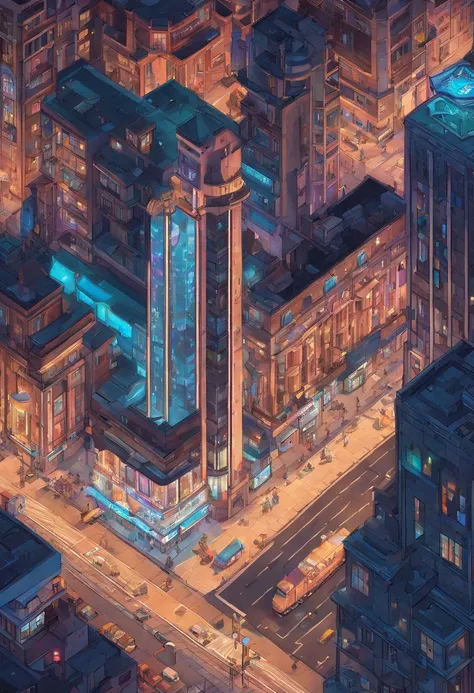 ((Limbourg brothers)), a ((bustling cyberpunk city)) at night, style raw, cyberpunk 