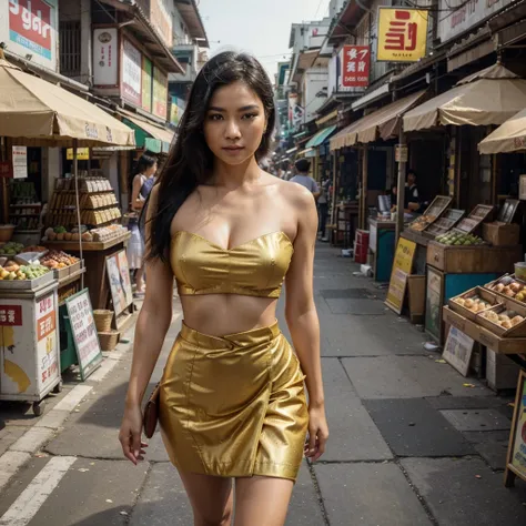 (best quality,ultra-detailed,highres:1.2),realistic(portraits),vivid colors,sharp focus,professional,studio lighting,physically-based rendering,bokeh, HDR,UHD

A classy asian business woman strolling down the streets of bangkok, longnecked, snobby expressi...