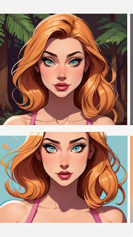 Female character in IElla Purnellstyle Cartoon style digital illustration art style cartoon picture of a woman .Ilustra??o estilo desenho animado, estilo de arte dos desenhos animados, Ella Purnellstyle Cartoon style digital illustration artgerm stylecarto...