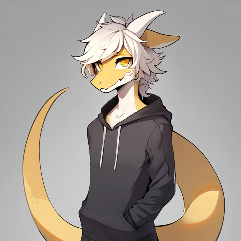 
solo, male, dragon fursona, ((fullbody concept art)), big tooth fangs, primary beige yellow fur, secondary white fur, floppy ears, beige color ears, slender face, femboy body, clawed hands, furry art, anthro, ((dragonic)), (((long dragon-like tail))), 202...