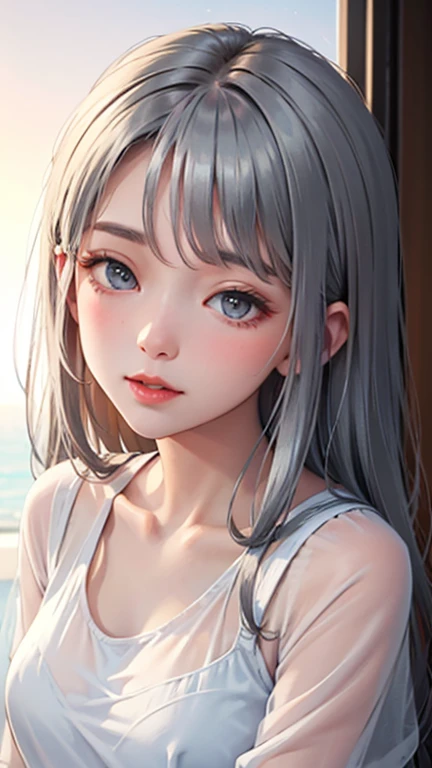 Blushing lightly and smiling, (Top quality masterpiece:1.2) Delicate illustrations, Very detailed, /Beautiful woman Japan in her 30s、1 person,Very cute and slim、Excellent style 、((8K images、super high quality))、Very delicate face, Skin and Hair、beautiful f...