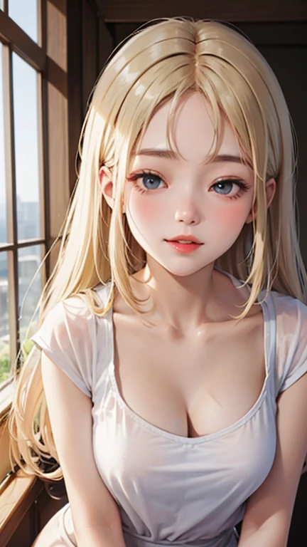 Blushing lightly and smiling, (Top quality masterpiece:1.2) Delicate illustrations, Very detailed, /Beautiful woman Japan in her 30s、1 person,Very cute and slim、Excellent style 、((8K images、super high quality))、Very delicate face, Skin and Hair、beautiful f...