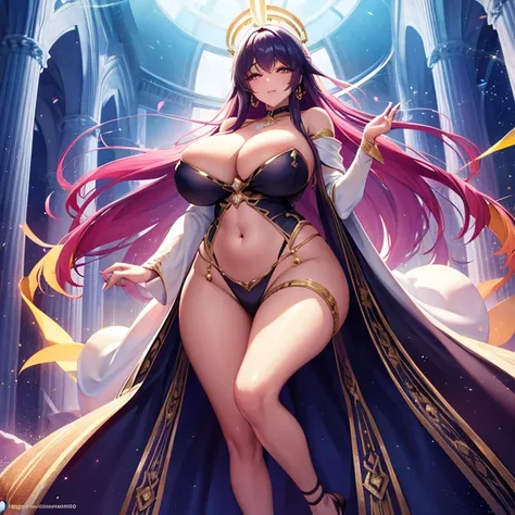 enfoque facial, lindo, Obra maestra, mejor calidad, 1 chica, joyas, pelo negro azabache largo y con coletas, Diosa del Amor, Ishtar Fate Grand Order, mirando al espectador, cuerpo completo, pies descalzos, piernas largas y bien formadas, desirable curvy bo...