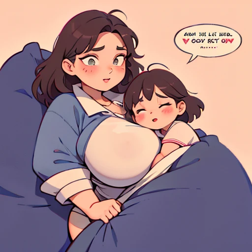 a comic page about a fully pajama wearing 24 year old extremely fat woman adjusting to her first night with her 40 year old busty mother as her second head on her immobile two headed body. She’s clearly uncomfortable with her mother using her now two heade...