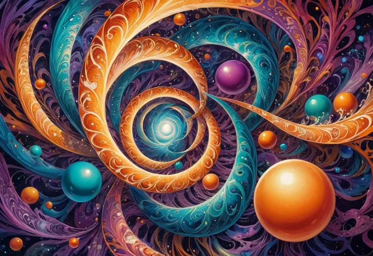 psychedelic style Japanese Ink Drawing, hyperrealistic art breathtaking concept art DNA, symphony, genetic code, swirling, vibrant colors, shapes, unique life story, masterpiece, best quality, highly detailed, sharp focus, dynamic lighting, vivid colors, t...