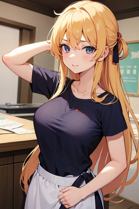 erina nakiri with big  in tee shirt