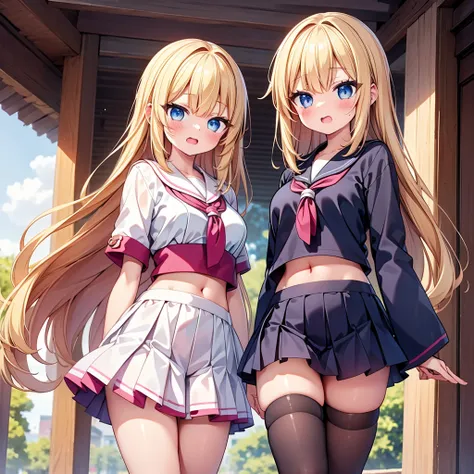 (cute eyes:1.2), (sparkling eyes:1.2), highest quality,wonderful,finely,extremely detailed CG Unity 8K wallpaper, (Stand in line:1.2), (3 girls, cute eyes, japanese miko, clothed), (midium breasts),  (midriff peek:1.2), (open mouth:1.1), (long tongue:1.1),...