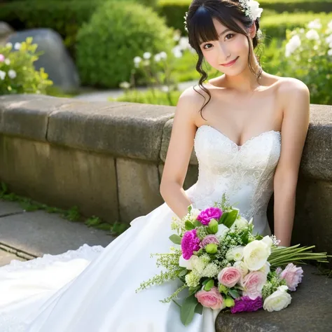 Bride in a dress、Japanese、Beauty