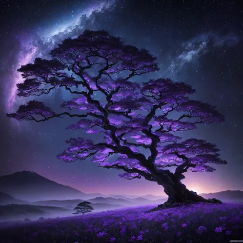 A breathtaking anime fantasy night vision wallpaper awaits, depicting a mesmerizing galaxy tree under the enchantment of the night. Inspired by the captivating style of Japanese traditional art, this artwork seamlessly blends elements of Indonesian art and...