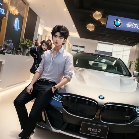 Alafid man sitting on BMW in showroom, cai xukun, from me, smooth _ Background, sha xi, show off his wealth, 🤬 🤮 💕 🎀, 🔞🤡, jinyiwei, Inspired by Zhang Han, Home, Bae Suzy, jinyoung shin, Gemma Chan, lu ji, 😭 🤮 💕 🎀