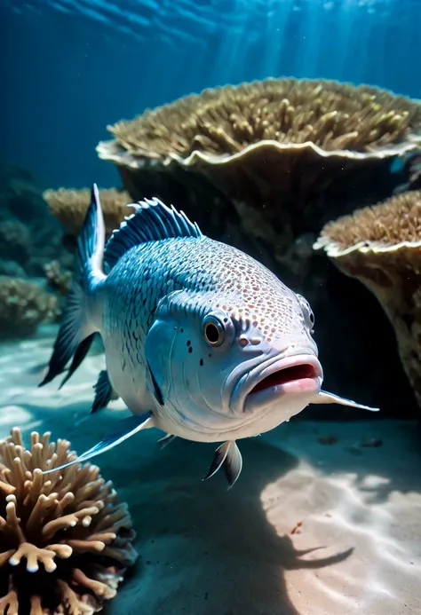 an amazing underwater world filled with colorful fish swimming gracefully through crystal blue waters surrounded by coral reefs ...