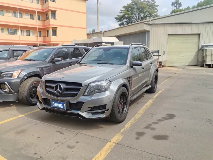 , Mercedes,GLK high quality,(LB-Works Full Version: walk)、(86 Gas Turbine)、(drift)、Sponsor logo、future、Racing Specifications、(Gorgeous design)、Live Recording、detail、Deep Edge、Wide tires、Track、Turn on the light， A perfect masterpiece, 