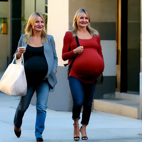 solo extremely pregnant cameron diaz full body alone