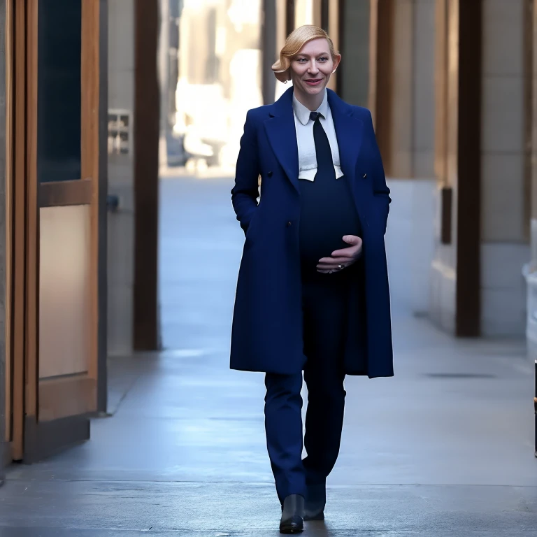 solo extremely pregnant Cate Blanchett full body alone