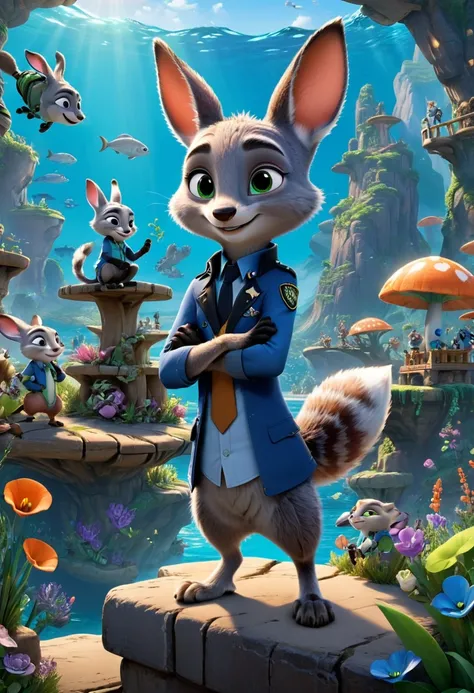 Blue Coast, (masterpiece, best quality, Professional, perfect composition, very aesthetic, absurdres, ultra-detailed, intricate details:1.3), by Zootopia