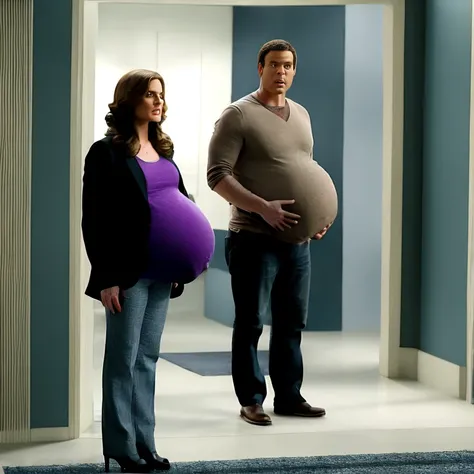 solo extremely pregnant emily deschanel full body alone