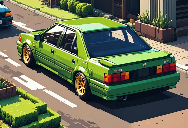 JDM car pixel art 