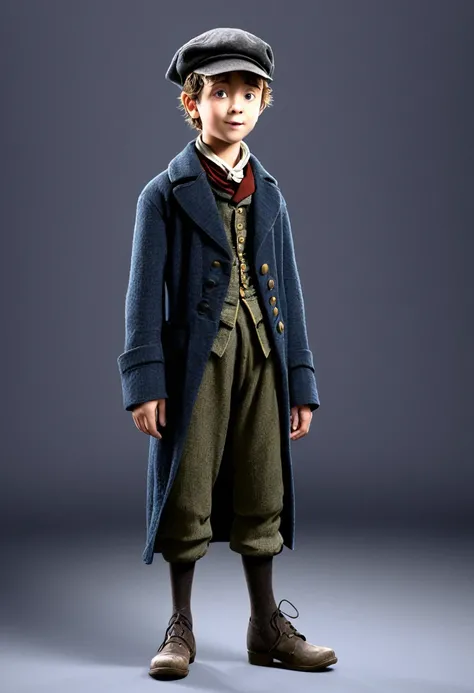 3d animation, carton.oliver twist, full body,