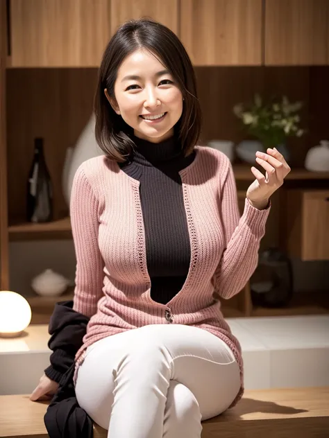 50 year old mature woman、Japanese women、sexy,Fine skin、Star Piece、Beautiful breasts High quality、Perfect Sentence、so beautiful、High resolution face、Light makeup、Beautiful ass high quality、Glowing Beautiful Skin、Glowing Beautiful Skin step piece、Transparent...