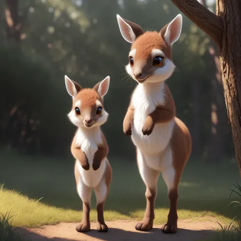 (masterpiece), (best quality), (ultra-detailed), (full body:1.2), (solo), Super cute, Pixar, (Baby Kangaroo), (solo), Big bright eyes, Fluffy, Smile, Delicate and fine, Fairy tales, Incredibly high detailed, Pixar style, Bright color palette, Natural light...