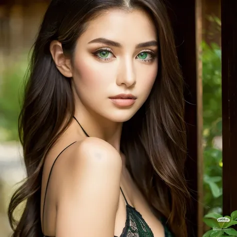 captivating young 28-year-old, ((half caucasian: 0.5)). ((half japanese: 1.3), with ((mesmerizing detailed green eyes)) and perf...