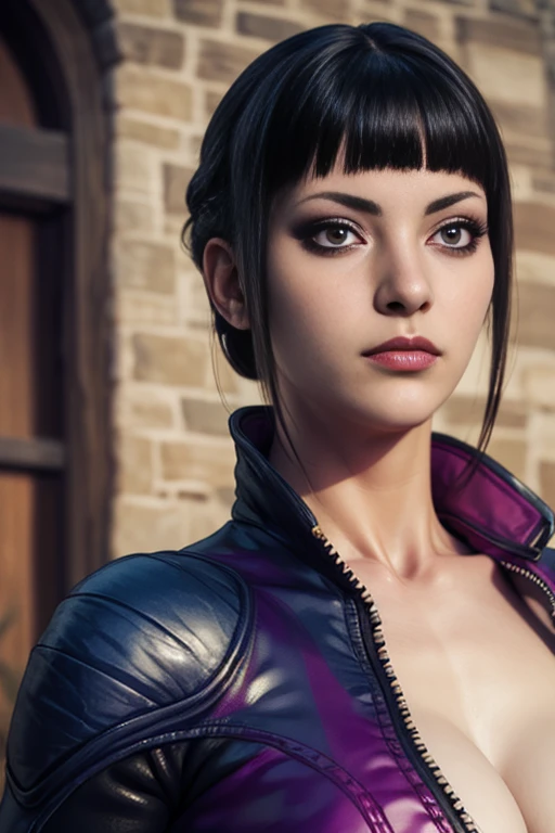 score_9, score_8_up, score_7_up, score_6_up, score_5_up, 1girl, Juri, Game of Thrones, tight purple dress, black hair, (insanely detailed, beautiful detailed face, masterpiece, best quality) 