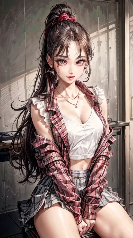 ((highest quality, 8k, masterpiece: 1.3)),((Amazing details: 1.2)),((shape: 1.1)), (Realistic, photoRealistic:1.4), Female Solo,high school girl、Shiny skin, thin, beautiful 髪, Beautiful Face, Highly detailed face, beautiful detailed 目, Beautiful clavicle, ...