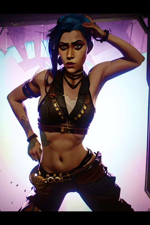 A girl Jinx wearing hip-hop style