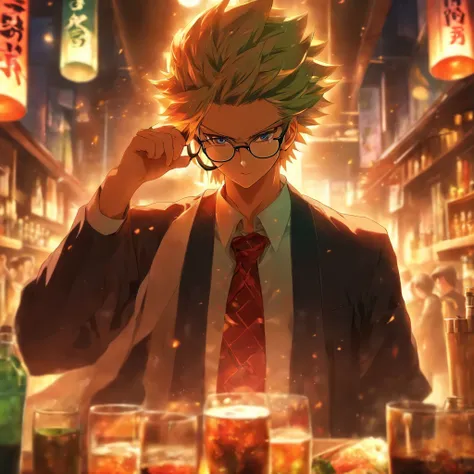 Izakaya　manager　male　Glasses