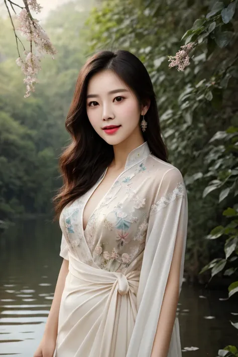 (best quality,4k,8k,highres,masterpiece:1.2),ultra-detailed,realistic,photorealistic:1.37,nude,Chinese adult woman,exquisite facial features,graceful appearance,well-defined lips and eyes,smooth and flawless skin,shapely figure,subtle curves,airy and elega...