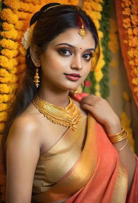 (best quality,4k,8k,highres,masterpiece:1.2),ultra-detailed,(realistic,photorealistic,photo-realistic:1.37),hot kerala girl in studio,20 years old,sexy wedding saree,firm breast,sexy ass,hourglass figure,slim body, honeymoon mood,sexy eyes,beautiful detail...