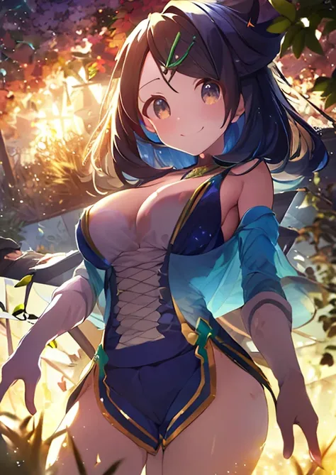  (Idol Master), (highest quality, 8k, masterpiece, Very detailed:1.4), (Lens flare, Particles of light, Shine), Big Breasts, smile, Open your mouth, masterpiece, highest quality, Very detailed, High resolution, Very detailedなCG, masterpiece, Official Art, ...