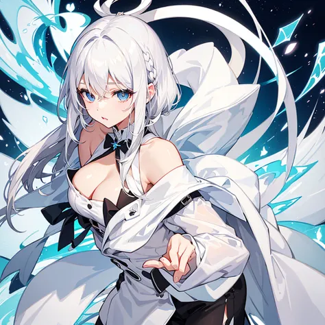 White Hair、Sexy outfit