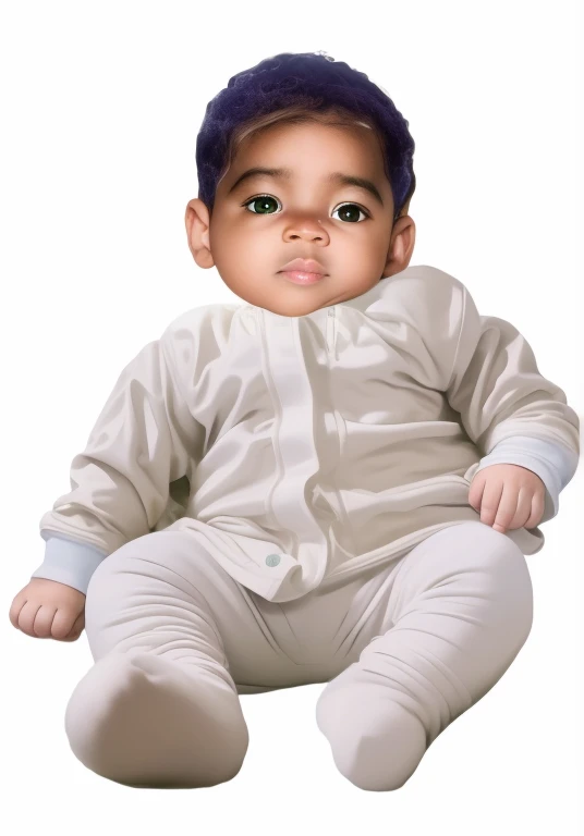 Photo realistic black baby keep same face