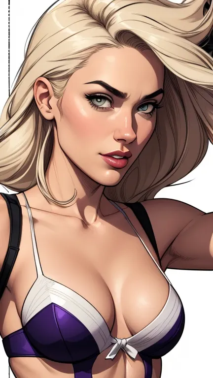 Personagens GTA estilo artgerm  femininas Yvonne Strahovski estilo de desenho animado:1.2), Woman from Southern Brazil Drawing Art Gaucho Artline white background woman Cartoon image of a woman , roupas sensuais , garota super valente destemida , Ilustra??...