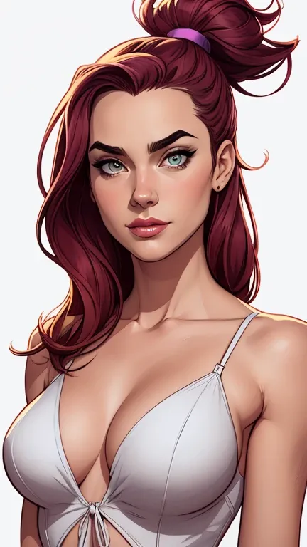 Personagens GTA estilo artgerm  femininas Yvonne Strahovski estilo de desenho animado:1.2), Woman from Southern Brazil Drawing Art Gaucho Artline white background woman Cartoon image of a woman , roupas sensuais , garota super valente destemida , Ilustra??...