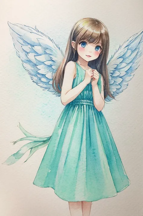 Angel watercolor style cute
