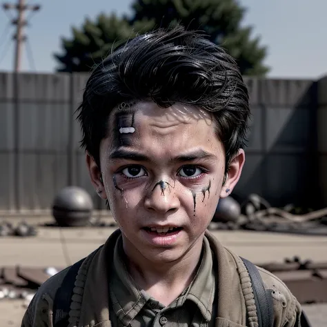 Caught in a bomb explosion、A school comedy about boy actors covered in soot and in tatters.