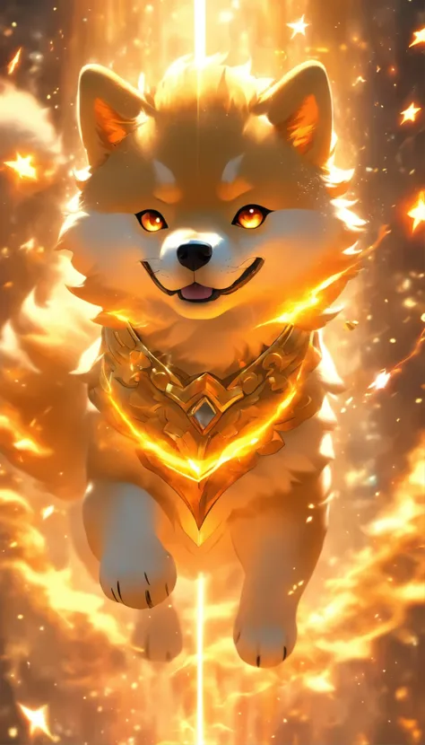 A majestic Shiba Inu with a divine weapon, wearing golden armor, emanating a powerful aura, with fiery eyes, surrounded by mystical clouds and sparkling stars in a heavenly realm, exuding an air of mystery and bravery.
Material: illustrations
Additional De...