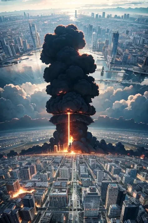 City destroyed by hydrogen bomb