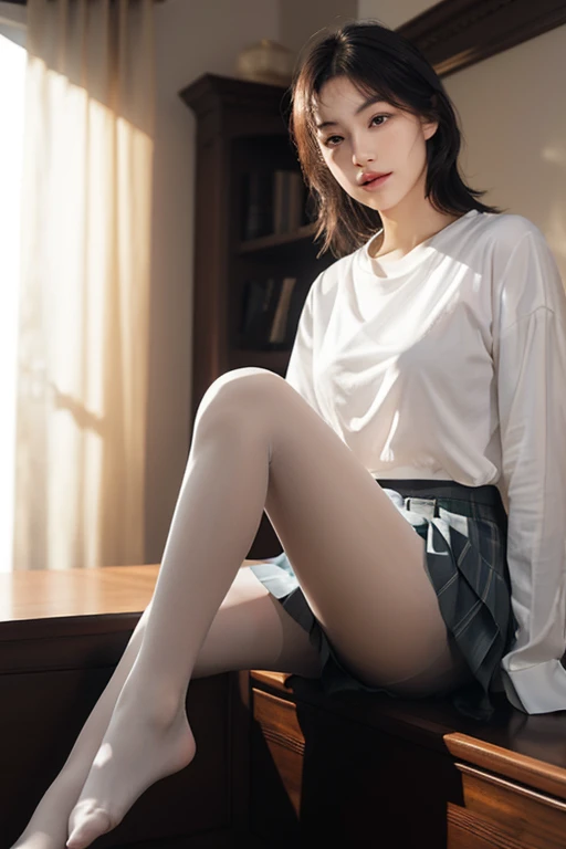 ultra realistic 8k cg, picture-perfect face, flawless, clean, masterpiece, professional artwork, famous artwork, perfect face, beautiful face, beautiful eyes, ((perfect female body)), solo,(immersive atmosphere, chiaroscuro:1.5,bright light:1.2,luminous li...