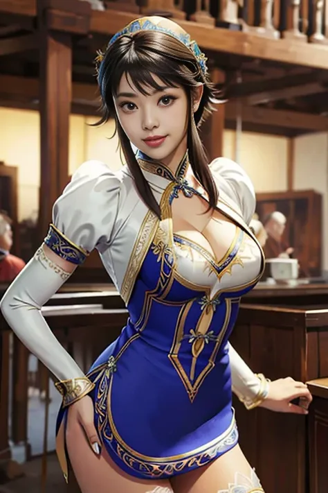 (masterpiece, best quality:1.2), cowboy shooting, solitary, 1 girl, high heel, (large breasts:1.1), cleavage，cleveage,，xianghua,...