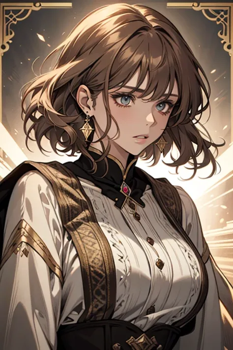 The Old Woman of the Wizard of Light, , Long side-swept bangs wavy light brown hair, Crystal Eyes, Ethnic Earrings, Fashion Out It