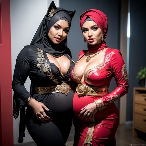 Malaysian girl pregnant 9 month,Largest Baby Bump pregnant, Largest , Big pregnant Belly, Big Pregnant girl, Largest Belly of Pregnant, Beautiful woman, beautiful face, pregnant, long hair, black hair, realistic, ultra-detailed, big breast, malay, The whol...