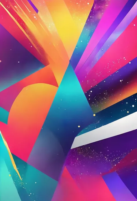 Vibrant Cosmic Abstract Art