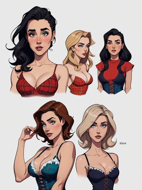 Character style illustration GTA e Completely bare breasts showing a little fear Breast size Cartoon name: Isabella Cruz white background medium breasts freckled face Hermione Granger actress strong contours Physical description - long straight hair, tingi...